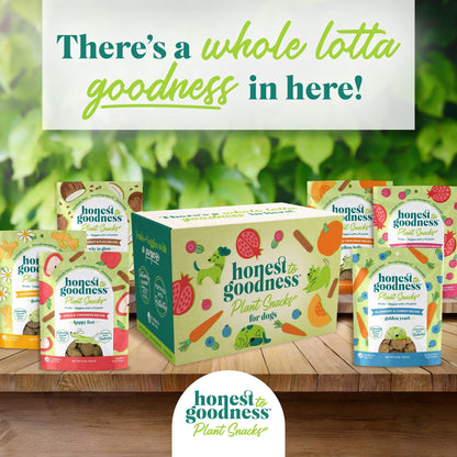 There's a whole lotta goodness in our 6pk variety box of plant based dog treats!