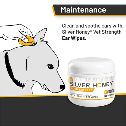 Rapid Ear Care Vet Strength Pet Wipes for Dogs and Cats